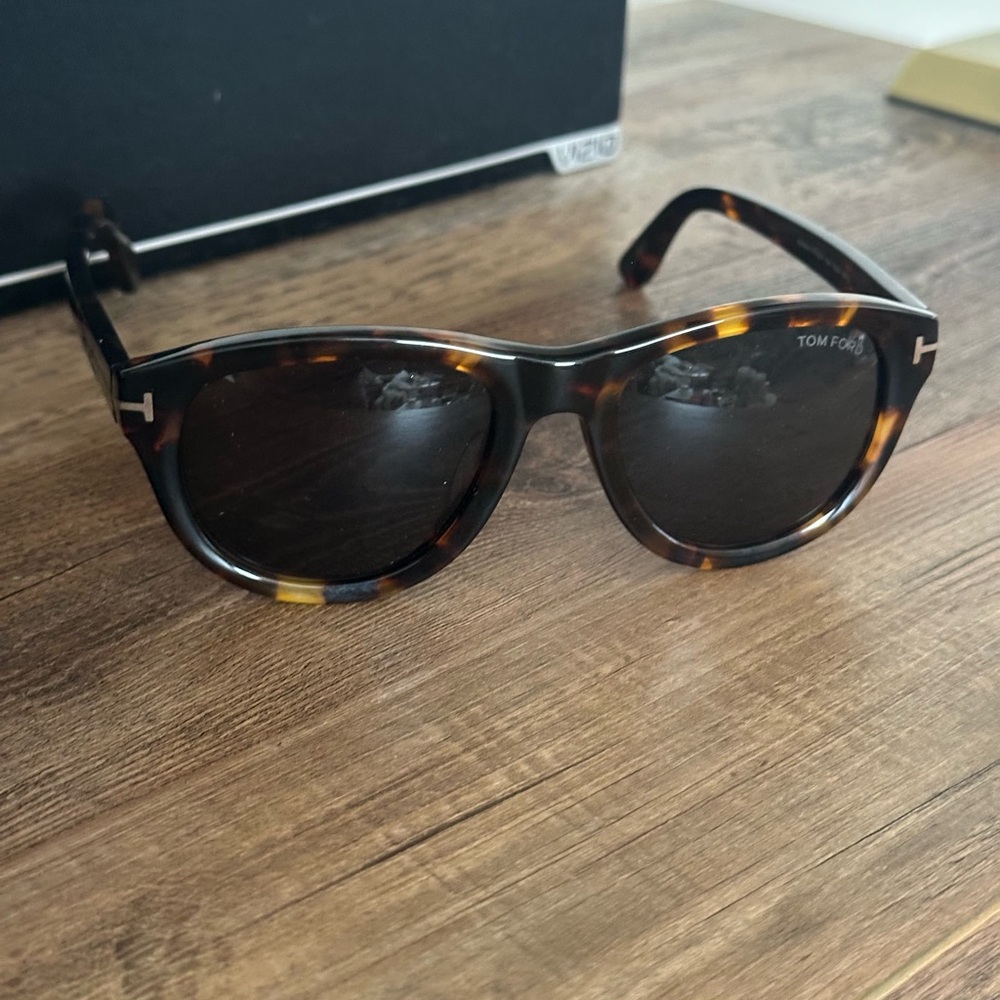 Tom Ford Benedict Tortoiseshell Round Sunglasses Brown Polarized Lenses